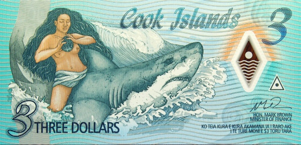 PN11 Cook Island 3 Dollars Year 2021